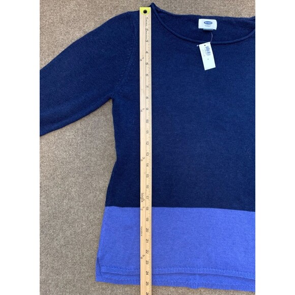 Old Navy Sweater Womens M Long Sleeve Roll Neck Color-Block Pullover Casual Knit - Picture 4 of 8